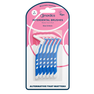 SZCZOTECZKI DO CZYSZCZENIA PRZESTRZENI MIĘDZYZĘBOWYCH Z TWORZYWA PLA 0,4 mm 6 SZT 