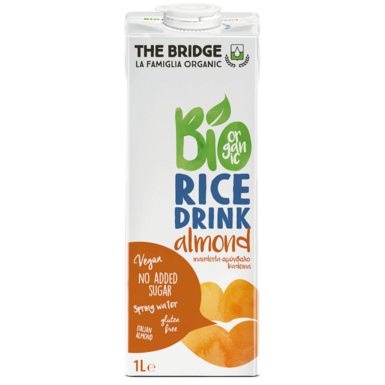 NAPÓJ RYŻOWY Z MIGDAŁAMI BEZ DODATKU CUKRÓW BEZGLUTENOWY BIO 1L 