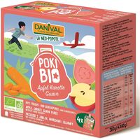 POKI PRZECIER JABŁKO-MARCHEW-GUAWA 100% OWOCÓW BEZ DODATKU CUKRÓW BIO 4x90g 14124