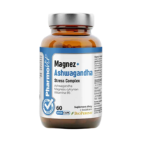 MAGNEZ + ASHWAGANDHA STRESS COMPLEX BEZGLUTENOWE 60 KAPSUŁEK 26996