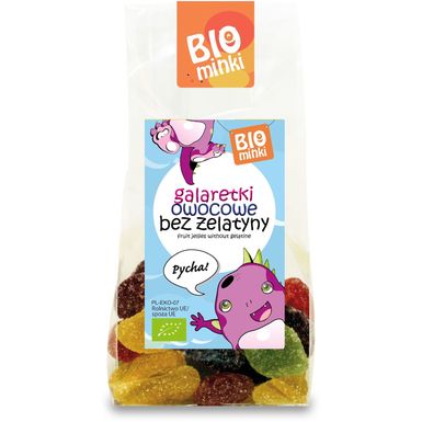 GALARETKI OWOCOWE BEZ ŻELATYNY BEZGLUTENOWE BIO 100g 