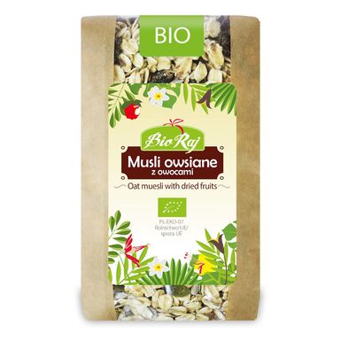 MUSLI OWSIANE Z OWOCAMI BIO 300g 