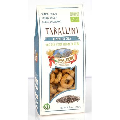 PRZEKĄSKI TARALLINI Z NASIONAMI CHIA BIO 250g 