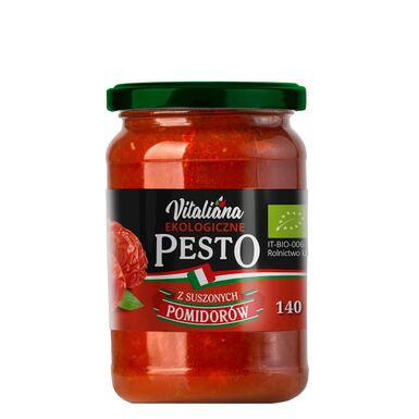 PESTO CZERWONE Z SUSZONYCH POMIDORÓW BIO 140g 