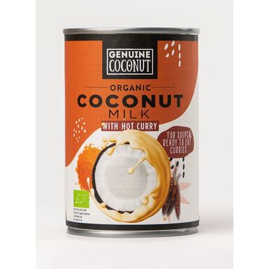 COCONUT MILK CURRY NAPÓJ KOKOSOWY Z CURRY (17 % TŁUSZCZU) BEZGLUTENOWY BIO 400ml (PUSZKA) 