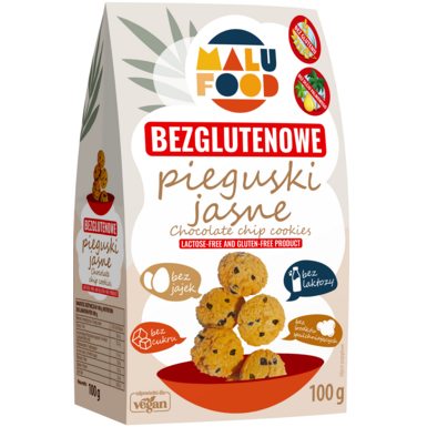 CIASTKA PIEGUSKI JASNE BEZ CUKRU BEZGLUTENOWE 100g 