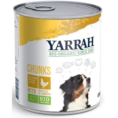 (DLA PSA) KAWAŁKI KURCZAKA Z POKRZYWĄ I POMIDOREM BIO 820g 