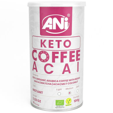 KAWA ROZPUSZCZALNA ARABICA Z REISHI KETO ACAI BIO 100g 