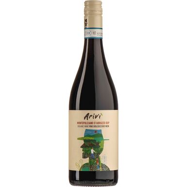 WINO ARIVI' MONTEPULCIANO D'ABRUZZO CZERWONE WYTRAWNE BIO 0,75L (WŁOCHY)
