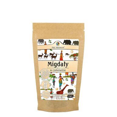 MIGDAŁY W CZEKOLADZIE BEZ DODATKU CUKRÓW BEZGLUTENOWE 100g 