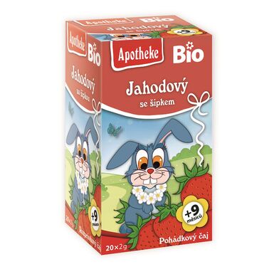 HERBATKA DLA DZIECI DZIKA RÓŻA, TRUSKAWKA PO 9 MIESIĄCU BIO (20 x 2g) 40g 