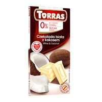 CZEKOLADA BIAŁA Z KOKOSEM BEZ DODATKU CUKRU BEZGLUTENOWA 75g 25388