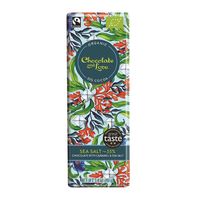 BATON SZWAJCARSKI GORZKA CZEKOLADA Z KAWAŁKAMI KARMELU I SOLĄ MORSKĄ Z GUERANDE FAIR TRADE BIO 40g 19628