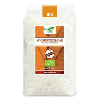 WIÓRKI KOKOSOWE BEZGLUTENOWE BIO 500g 