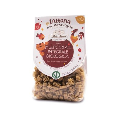 MAKARON (RYŻOWO GRYCZANY Z AMARANTUSEM I TEFF) DLA DZIECI ZWIERZĘTA BEZGLUTENOWY BIO 250g 