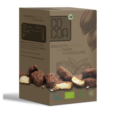 HERBATNIKI MINI W CIEMNEJ CZEKOLADZIE BIO 80g 