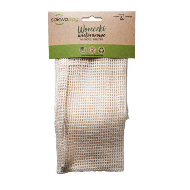 WORECZEK WIELORAZOWY BAWEŁNIANY NA OWOCE I WARZYWA ROZMIARL 