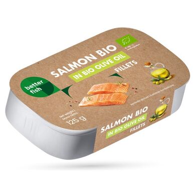 ŁOSOŚ ATLANTYCKI W OLIWIE Z OLIWEK EXTRA VIRGIN BIO 125g 