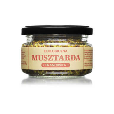 MUSZTARDA FRANCUSKA BEZ DODATKU CUKRÓW BIO 160g 