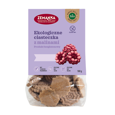 CIASTKA MALINOWE BEZGLUTENOWE BIO 100g 