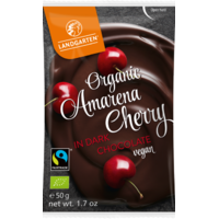 WIŚNIE AMARENA LIOFILIZOWANE W GORZKIEJ CZEKOLADZIE FAIR TRADE BEZGLUTENOWE BIO 50g 14220