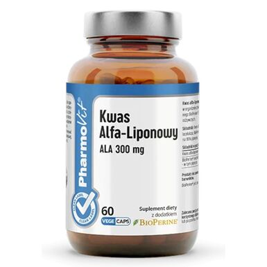 KWAS ALFA-LIPONOWY ALA (300 mg) BEZGLUTENOWY 60 KAPSUŁEK 
