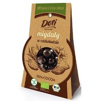 MIGDAŁY W CZEKOLADZIE GORZKIEJ BEZGLUTENOWE BIO 50g 7217