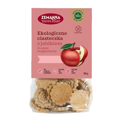 CIASTKA Z JABŁKIEM BEZGLUTENOWE BIO 100g 