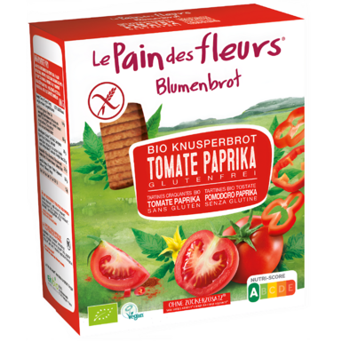 PIECZYWO CHRUPKIE POMIDOROWO PAPRYKOWE BEZGLUTENOWE BIO 150g 