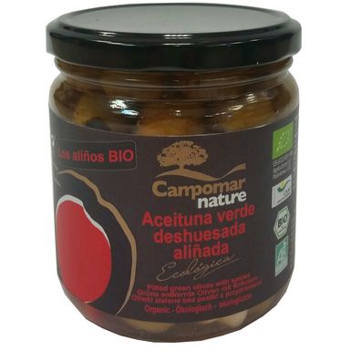 OLIWKI ZIELONE BEZ PESTKI Z PRZYPRAWAMI BIO 350g 