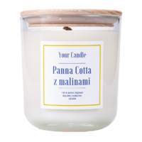 ŚWIECA SOJOWA PANNA COTTA Z MALINAMI 210ml 21093