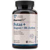 POTAS + MAGNEZ + WITAMINA B6 ACTIVE BEZGLUTENOWE 120 KAPSUŁEK 24819