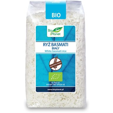 RYŻ BASMATI BIAŁY BEZGLUTENOWY BIO 500g 