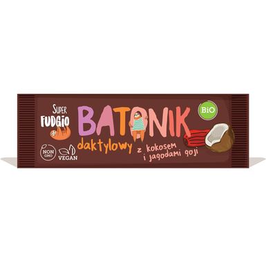 BATON DAKTYLOWY Z KOKOSEM I JAGODAMI GOJI BEZ DODATKU CUKRÓW BIO 30g 