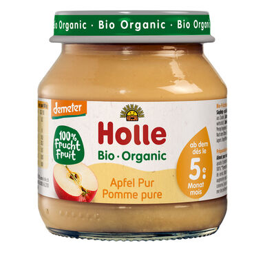 JABŁKO BEZ DODATKU CUKRÓW BEZGLUTENOWE OD 5 MIESIĄCA DEMETER BIO 125g (SŁOIK) 