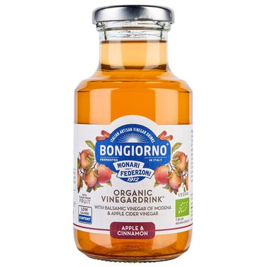 NAPÓJ O SMAKU JABŁKOWO CYNAMONOWYM Z OCTEM BALSAMICZNYM Z MODENY BIO 250ml 