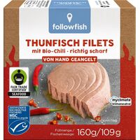 TUŃCZYK BONITO MSC FILETY FAIR TRADE W BIO OLEJU SŁONECZNIKOWYM Z CHILI 160g (109g) 25187