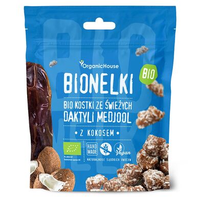 KOSTKI DAKTYLOWE Z WIÓRKAMI KOKOSOWYMI BEZGLUTENOWE BIO 50g 