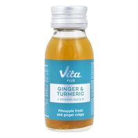 SHOT OWOCOWY JABŁKO ANANAS Z IMBIREM I KURKUMĄ BIO 60ml 18181