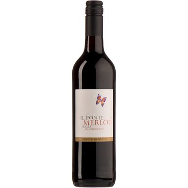WINO IL PONTE MERLOT CZERWONE PÓŁWYTRAWNE BIO 0,75L (WŁOCHY)