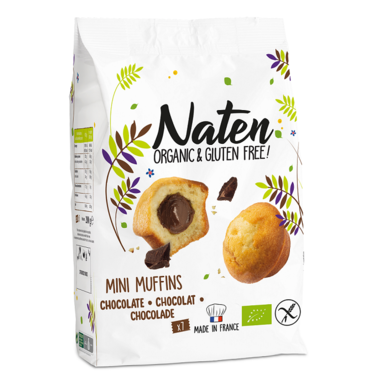 MUFFINKI MINI Z NADZIENIEM ORZECHOWO KAKAOWYM BEZGLUTENOWE BIO 200g 
