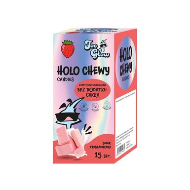 GUMY ROZPUSZCZALNE O SMAKU TRUSKAWKOWYM BEZ DODATKU CUKRÓW BEZGLUTENOWE (15szt.) 90g 