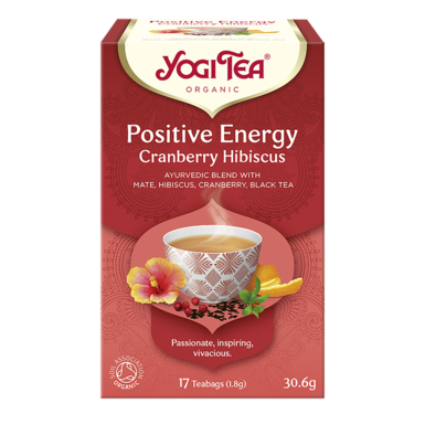HERBATKA POZYTYWNA ENERGIA ŻURAWINA HIBISKUS (POSITIVE ENERGY CRANBERRY HIBISCUS) BIO (17 x 1,8g) 30,6g 