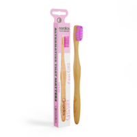 SZCZOTECZKA DO ZĘBÓW BAMBUSOWA RÓŻOWA ŚREDNIO TWARDA 24373