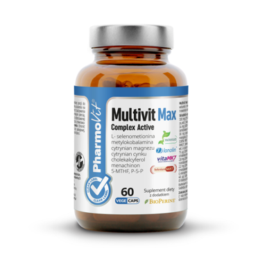 MULTIWITAMINA (MULTIVIT MAX COMPLEX ACTIVE) BEZGLUTENOWE 60 KAPSUŁEK 