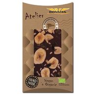 CZEKOLADA Z CHIPSAMI BANANOWYMI, PESTKAMI DYNI I SŁONECZNIKA BEZGLUTENOWA BIO 90g 14584