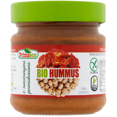 HUMMUS Z SUSZONYMI POMIDORAMI BEZGLUTENOWY BIO 160g 