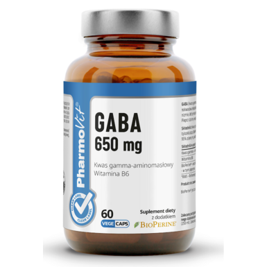 GABA (650 mg) BEZGLUTENOWA 60 KAPSUŁEK 