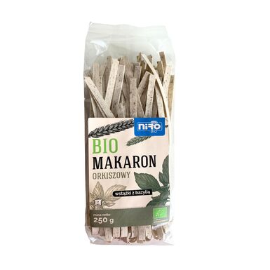 MAKARON (ORKISZOWY Z BAZYLIĄ) WSTĄŻKI BIO 250g 
