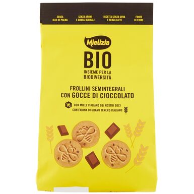 CIASTKA FROLLINI Z KROPLAMI GORZKIEJ CZEKOLADY BIO 300g 